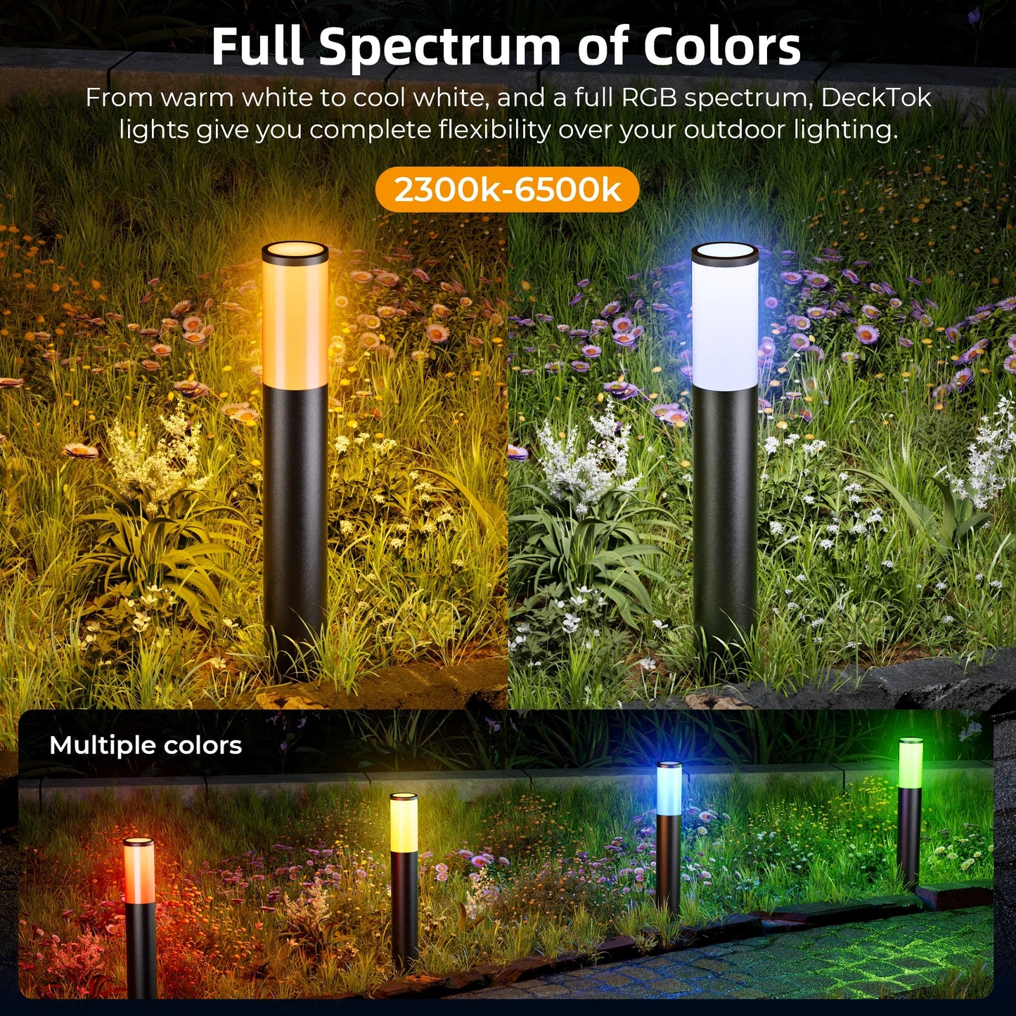 ShineCrag LED (light emitting diode) lighting fixtures, Smart Pathway Lights 2100LM, RGBAI/Cool/Warm White, Aluminum Wired Landscape Lighting IP65 Waterproof Works with Wi-Fi APP/Voice/Remote Control for Outdoor Yard, Garden, Walkway