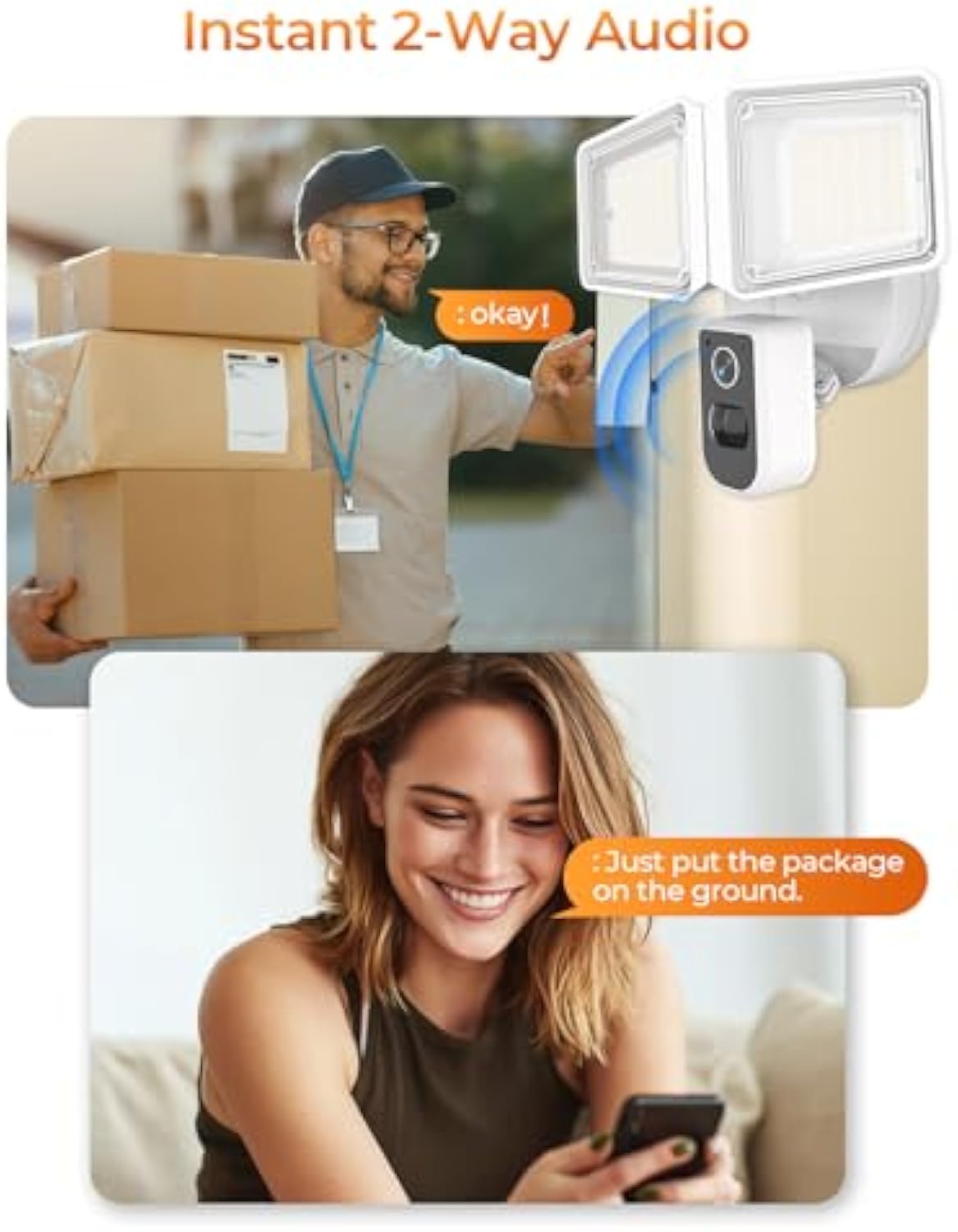 ShineCrag Outdoor LED Safety Lamps for Home Security Wired Motion Detection 2-Way Audio Camera 2K and 150dB Siren 4230 lm 2.4G&5G WiFi Alexa-Compatible 3000-5000K 24/7 Recording